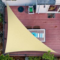 Nouvelle Voile d'Ombrage Respirante en PEHD Haute Résistance, Type Rectangle ou Triangle, pour Jardin et Terrasse, Tissée