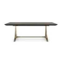 Ensemble de table à manger avec chaises Apollo, table rectangulaire moderne veinée et chaises latérales rembourrées pour salle à manger