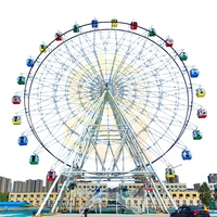 Grande Roue d'Attraction de Haute Qualité pour Extérieur, Certifiée CE, Construction en Acier Métallique, Hauteur Personnalisable, LED, pour Centre Commercial