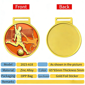 Medaglia Personalizzata di Alta Qualità Placcata in Oro con Logo a Tema Sportivo per Campionati di Calcio e Badminton - Product Image 6