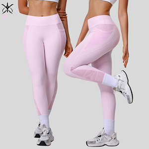 High-Waisted Butt-Lifting Yoga <strong>Pants</strong> Breathable Patchwork Side-Pocket Leggings Quick-Dry Athletic Training Cycling Fitness <strong>Pants</strong> - Product Image 2
