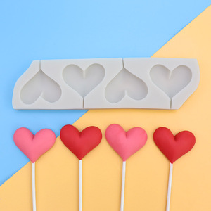 Moule en silicone Love Lollipop pour la fabrication artisanale de bâtonnets de fromage, chocolat, fondant et pâtisserie, avec broyeur en silicone - Product Image 3