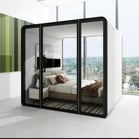 Cabine en verre insonorisée privée Pod extensible mobile intérieur pour hôtel Capsule atelier entrepôt Studio maison appartement école