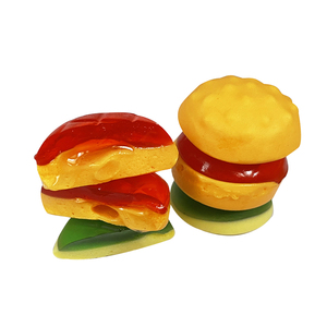 Hamburguesa <span class=keywords><strong>de</strong></span> goma envuelta individualmente, Mini hamburguesa Halal sin pegamento, dulces <span class=keywords><strong>de</strong></span> goma - Product Image 3