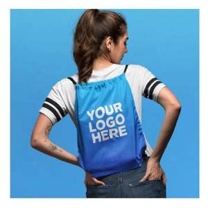 2024 New Designed Logo Wholesales Low Price Advertising 100% Polyester Cotton Oxford Gym Custom Sports <b>Backpack</b> <b>Drawstring</b> Bag - Product Image 3