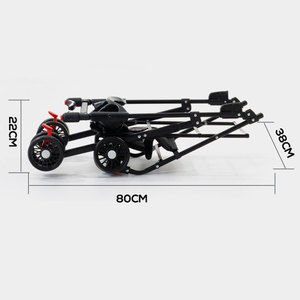 Poussette de <span class=keywords><strong>transport</strong></span> pour animaux de compagnie, <span class=keywords><strong>chien</strong></span>, chat, portable, pliable, légère, détachable, 4 roues, maille Oxford, petite et moyenne taille, <span class=keywords><strong>chariot</strong></span> à pousser - Product Image 3