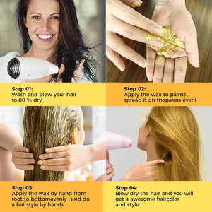 Crème colorante capillaire instantanée végane unisexe, cire jaune pour coiffures DIY pour Halloween, enfants, hommes, femmes - 739269 - Product Image 6