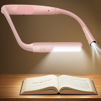 Lampe de lecture LED ergonomique OEM à suspendre au cou, 5 couleurs, intensité réglable en continu, protection des yeux, rechargeable USB-C, flexible, idéale pour un cadeau