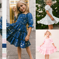 HONGBO Robes Famille Assorties Mère et Enfants Printemps Été – Ensembles Coordonnés Mama Papa Bébé pour Femmes et Filles