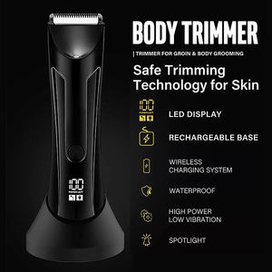 Nuovo display digitale LCD da <span class=keywords><strong>uomo</strong></span> LED trimmer per capelli corpo elettrico rasoio lavabile rasoio forbici per capelli - Product Image 2