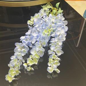 Decoración de la boda flores de glicinia de colores púrpura amarillo naranja rosa azul glicinia personalizada Abler - Product Image 2