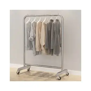 Rack de parede para secagem de roupas, acessório portátil dobrável para lojas de metal, cabide de metal para pequenas feiras e lojas de beleza