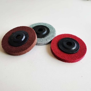 Grit60-180 <strong>Non-Woven</strong> <strong>Polishing</strong> Disc 100*100*10mm Black Red Customized OEM Nylon Grinding <strong>Wheel</strong> for Rust Removal - Product Image 6