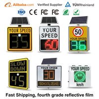 Trafic clignotant avertissement indicateur de vitesse solaire détecteur de radar compteur de vitesse capteur détecteur limite affichage signe vitesse Radar