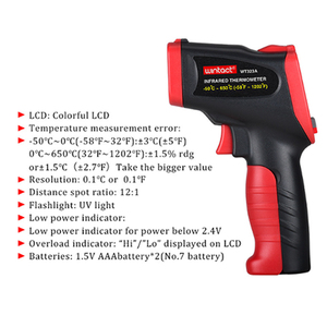 Ngành công nghiệp di động cầm tay nhiệt kế hồng ngoại pyrometer cảm biến nhiệt độ Laser Nhiệt kế súng - Product Image 6