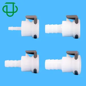 JU CPC Non-Valved In-Line Coupling Body Plastic Straight Through Quick Disconnect Release Hose Coupling For Medical Devices