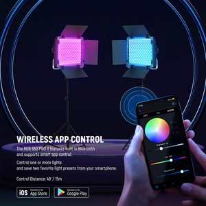 <span class=keywords><strong>NEEWER</strong></span> Upgraded <span class=keywords><strong>660</strong></span> PRO II RGB LED Video Light with App Control & Stand Kit for Game Streaming YouTube Photography - Product Image 5