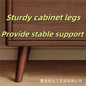 Wooden bedside table with double <b>drawers</b>, modern style, suitable for <b>small</b> bedrooms, bedside storage rack, sofa side table - Product Image 5