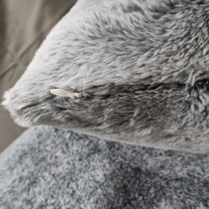 Coussin décoratif en <span class=keywords><strong>fausse</strong></span> <span class=keywords><strong>fourrure</strong></span> tissée, écologique, amovible, lavable, personnalisable, carré, garnissage polyester/coton - Product Image 3