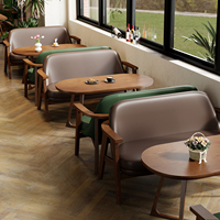 Ensemble de table et de chaises de salle à manger en bois massif moderne pour hôtel et café