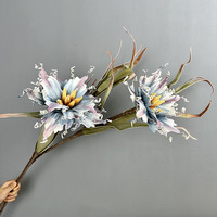 Fleur artificielle en mousse PU, style Wabi-sabi, grande pivoine corail, bouquet abstrait, décoration d'intérieur, accessoire de photographie