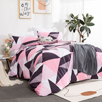 Ensemble de housse de couette en coton à impression jacquard de luxe pas facilement décoloré pour la peau