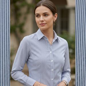 Seawool SWL-5E1364 Seawool Poly/Poly=25/75 Fabric Stripes 110GSM 55/56 In Stock For Shirting Men Apparel Sportswear - Product Image 4