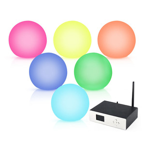 Hot bán DMX512 RGB <span class=keywords><strong>LED</strong></span> <span class=keywords><strong>POI</strong></span> Bóng phát sáng nhấp nháy IP68 bãi biển không thấm nước bóng bàn đám cưới trung tâm Nguồn cung cấp bên - Product Image 2