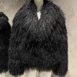 Autentico Affascinante <span class=keywords><strong>Cappotto</strong></span> in <span class=keywords><strong>Pelliccia</strong></span> Mongola, Lussuoso Soprabito in <span class=keywords><strong>Pelliccia</strong></span> d'Agnello, Giacca Spessa e Soffice <span class=keywords><strong>per</strong></span> Signore - Product Image 3