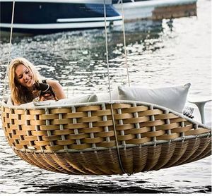 Sunway Vente à Chaud <span class=keywords><strong>Lit</strong></span> <span class=keywords><strong>Suspendu</strong></span> en Rotin Patio Swingest Chaise Longue en Osier Meubles Porche <span class=keywords><strong>Lit</strong></span> Balançoire Pour Hôtel Extérieur - Product Image 4