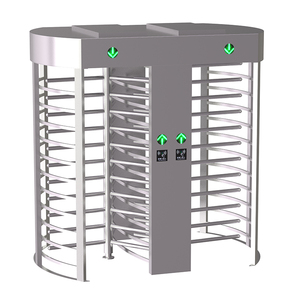 Double porte électrique automatique en acier inoxydable, barrière pour les piétons à pleine hauteur