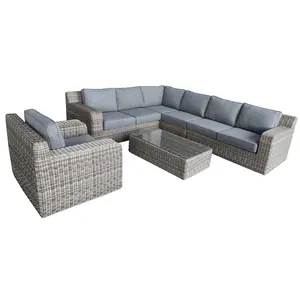 Luxury Outdoor Furniture Rattan Big Sofa Set