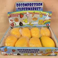 Hete Aanbieding Simulatie Fruit Mango Decompressie Ventilatiebal Trek Speelgoed Unisex voor Alle Leeftijden Knijp Speelgoed Fidget Speelgoed