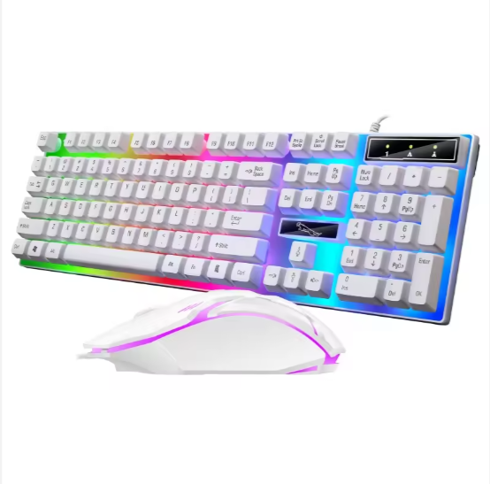G21B Professional LED Mechanical Gaming Keyboard Mouse Combo Full Size Backlit Set Interface Waterproof for Gamer Office USB