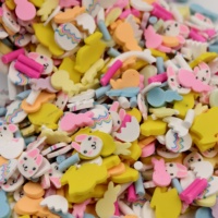 1kg/Sac Promotionnel : Tranches de Pâte Polymère Thème Pâques de Haute Qualité pour DIY, Colle Crème, Nail Art et Artisanat – Vente en Gros