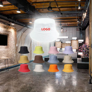 หมวกบักเก็ตยีนส์แบบกลับด้านได้ สำหรับตกปลา คุณภาพสูง ผลิตจากโพลีเอสเตอร์ สีพื้น พร้อมปักโลโก้และลายพิมพ์ - Product Image 3