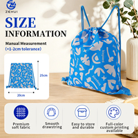 ZEHUI Grosir Tas Ransel Serut Poliester Tahan Air Kustom Unisex Tema Pantai Ulang Tahun untuk Penggunaan Luar Ruangan Model BB-01 Kustom