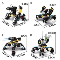 WOMA TOYS C5017 nuevo ensamblar ladrillo 4 en 1 niños transformar robot mecha Mech modelo Kit de construcción juego de bloques de construcción
