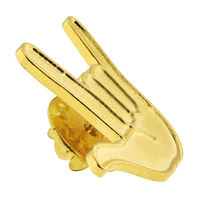 En gros Personnalisé Plaqué Or pour Amour Main Langue des Signes Badge Populaire Métal Artisanat Broche pour Vêtements Décoration Fer Souvenir