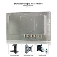 SUS 304 15.6 "komputer Pc Panel industri terpasang di dinding kapasitif sentuh IP67 tahan air tanpa kipas