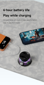 G200 Mini para altavoz Bluetooth, iluminación LED, soporte magnético portátil para teléfono inalámbrico, soporte 5,3 RGB, sonido de <span class=keywords><strong>Subwoofer</strong></span> verdadero para - Product Image 6