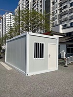 Maison modulaire à installation rapide de 20 pieds, cabine habitable isolée et étanche, bureau de chantier portable, unité de construction à ossature métallique