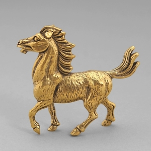 Figurines de chevaux de guerre, décorations de table, animaux de compagnie pour le thé, artisanat en bronze du cheval du zodiaque - Product Image 4