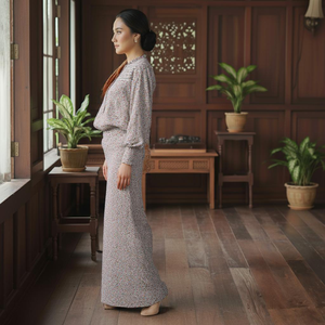 Baju Kurung Borong Direct Kilang Ironless Cey Crepe Four-Way Stretch Moden Kebaya Lace Draping Sulam Modest Viral Raya 2025 - Product Image 2