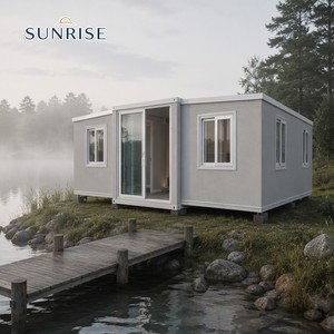 บ้านสำนักงานสำเร็จรูป SUNRISE หรูหรา 3 ห้องนอน ขนาด 40 ฟุต x 20 ฟุต แบบขยายได้ ทันสมัย เคลื่อนย้ายได้ ทำจากตู้คอนเทนเนอร์ขนส่ง - Product Image 1