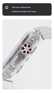 Estuche Protector <span class=keywords><strong>de</strong></span> Cristal Transparente K9 Modificado <span class=keywords><strong>de</strong></span> Lujo con Correa <span class=keywords><strong>de</strong></span> Fluororubber para <span class=keywords><strong>Apple</strong></span> <span class=keywords><strong>Watch</strong></span> <span class=keywords><strong>Ultra</strong></span> 49 mm, Kit <span class=keywords><strong>de</strong></span> Modificación - Product Image 5
