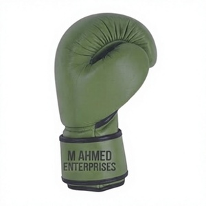 Gants de boxe en cuir avec logo personnalisé, respirants, à lacets, unisexes, pour entraînement, gym, Muay Thai, Kickboxing - Product Image 2