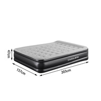 Matelas Gonflable Portable INHOMEINF pour Camping Extérieur en PVC Floqué avec Pompe Intégrée et Gonflage/Dégonflage à Touche Unique pour la Maison
