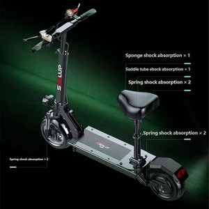 มอเตอร์ไร้แปรงถ่าน EU 400W แบตเตอรี่ลิเธียมกันน้ำ ระยะทาง 40-60 กม. รับน้ำหนักได้ 150 กก. สกู๊ตเตอร์อลูมิเนียมพับได้แบบพกพา - Product Image 5
