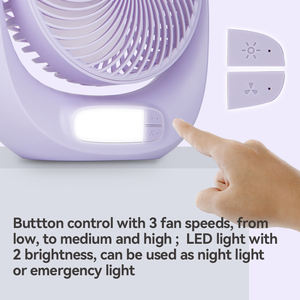 Offre Spéciale ventilateur <span class=keywords><strong>de</strong></span> <span class=keywords><strong>table</strong></span> portable rechargeable moderne personnalisé <span class=keywords><strong>de</strong></span> 7 pouces avec veilleuse longs ventilateurs <span class=keywords><strong>de</strong></span> refroidissement par air <span class=keywords><strong>de</strong></span> travail - Product Image 4